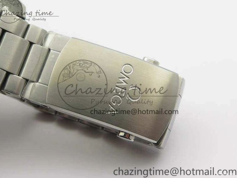 0103 Planet Ocean Master Chrono SS OM 1:1 Best Edition Black Dial On SS Bracelet A9900 V Fashionable 8113